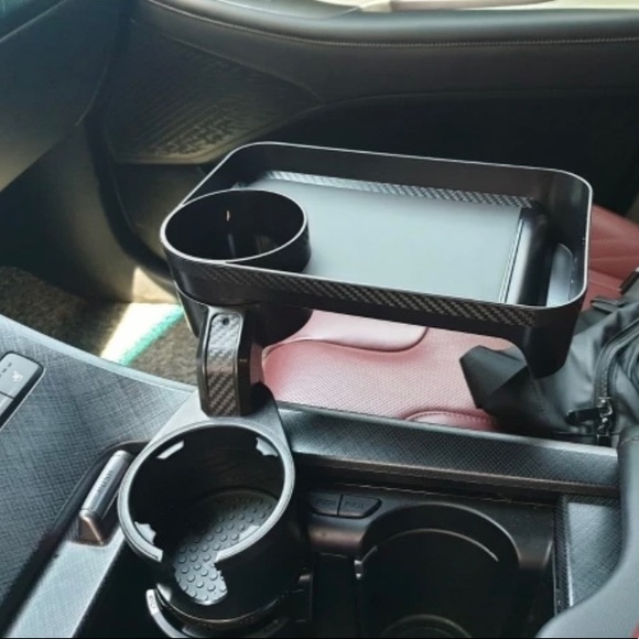 Car Cup Holder Attach Tray 360° Swivel Adjustable Eating Table Holders Expander - Picture 10 of 13